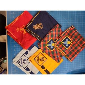 Vintage‎ Cub Scout Neckerchief Lot 6 BSA Boy Scouts America Uniform Scarves